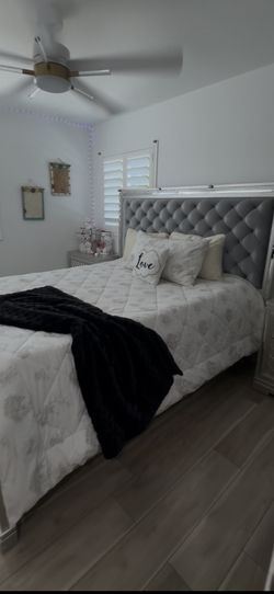 California King Bed With Night Stand With The Mattress