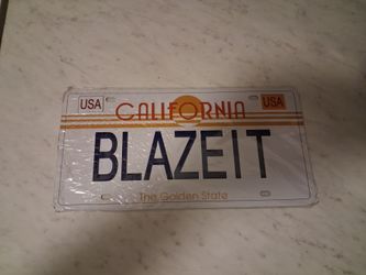 California license plate (New).