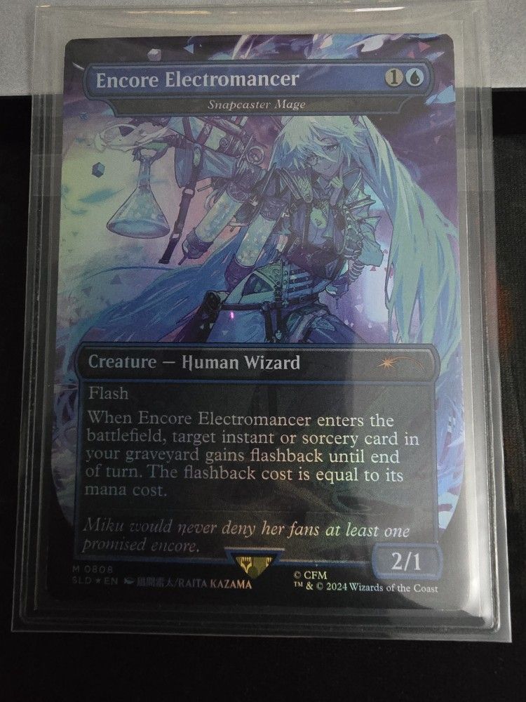 MTG Hatsune Miku Encore Electromancer - Snapcaster Mahe (Rainbow Foil) Secret Lair
