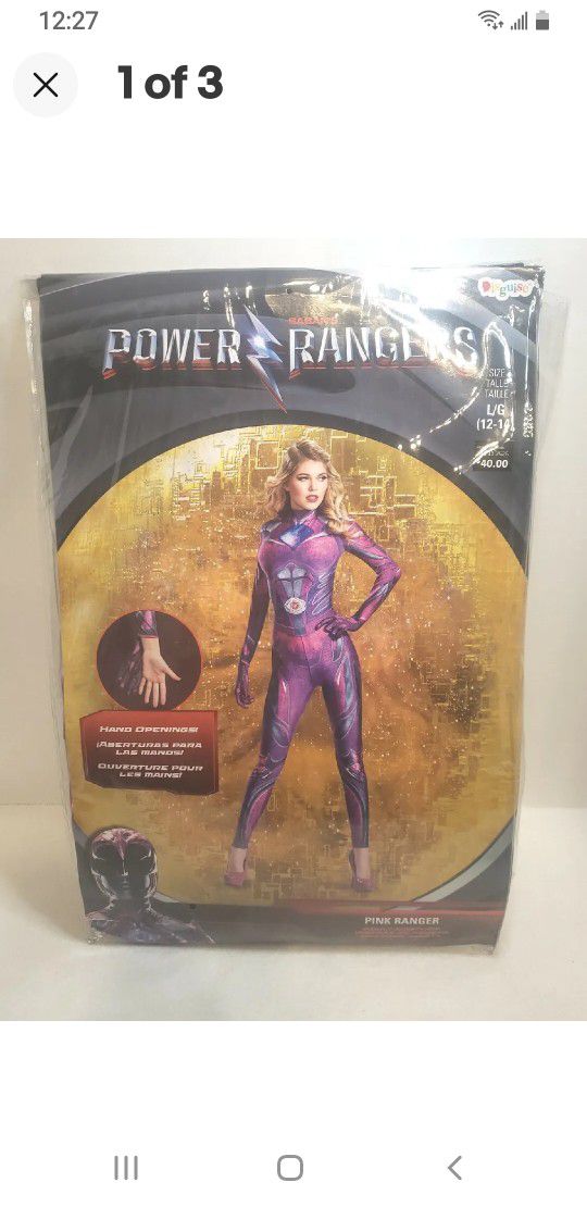 Pink Power Ranger Bodysuit Costume -Adult/Teen Size 12-14