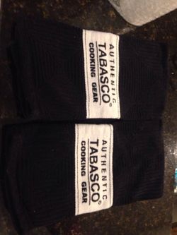 Black Tabasco kitchen towels
