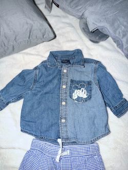Baby Mickey Mouse Denim Shirt ( GAP)