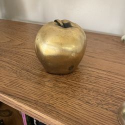 Vintage Solid Brass Apple Heavy MCM Fruit