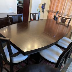 Dining Room Table And Cabinet