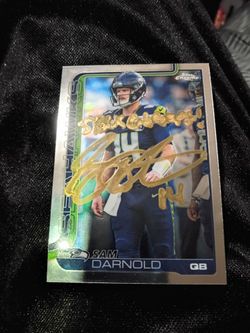 Sam Darnold autograph signed card super bowl champs Seattle Seahawks