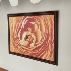 Retro Yellow Rose Painting 