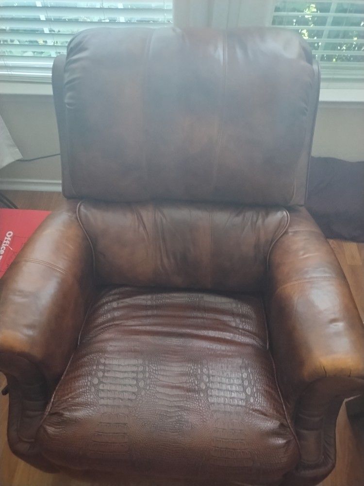 Faux Leather Dark Brown Lazy-Boy Recliner