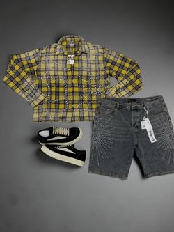 Vale Flannel Shirt /purple Jorts / Rick Owen’s