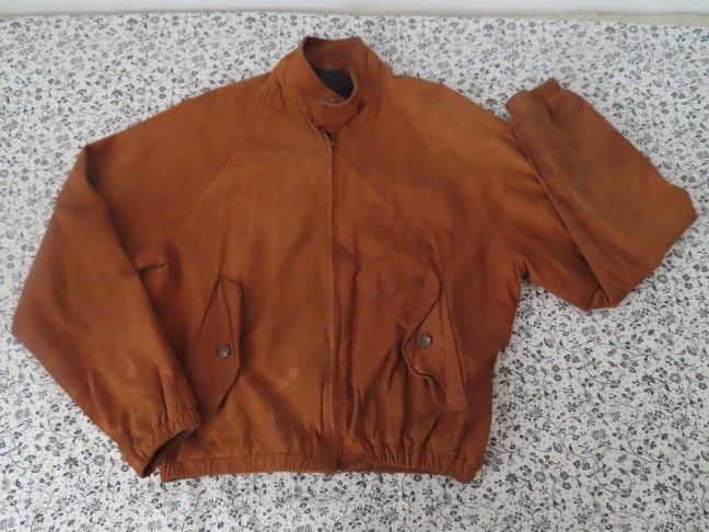 Polo Country Ralph Lauren Men's Suede Leather Bomber Jacket Plaid Lined M