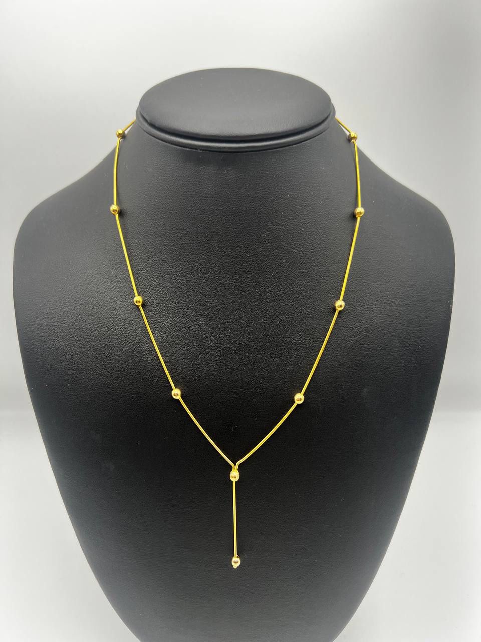 Gorgeous 14k solid yellow gold Rosary chain necklace 18inch long