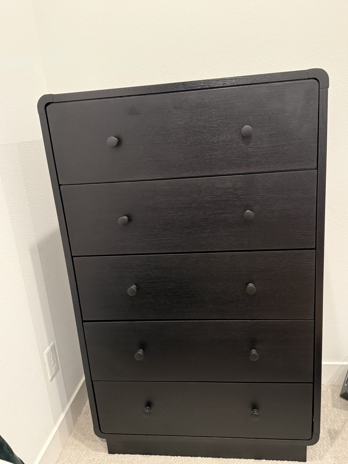 Wood Black Dresser