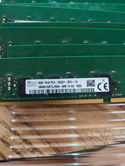 Multiple 8GB Sk Hynix 2933Y DDR4 RDIMM ECC server ram