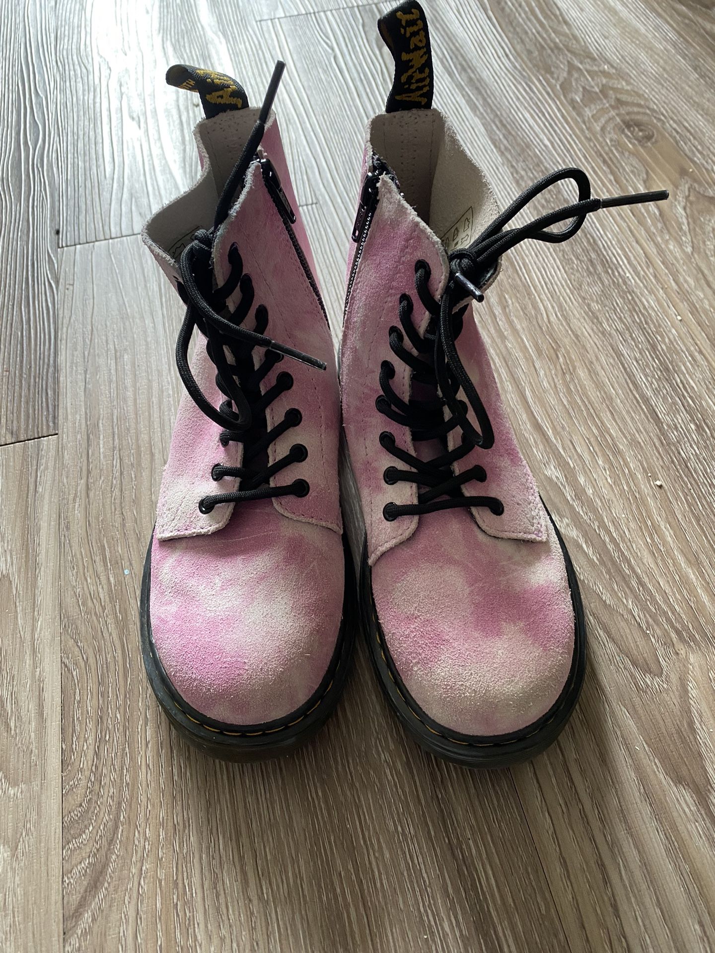 Dr. Martens Pink Tie Dye Boots (Kids)