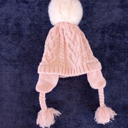 First steps baby girl pink hat 0-6M