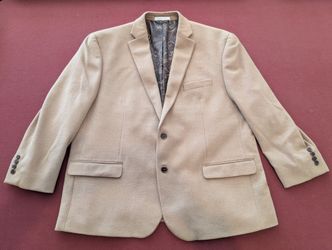 Men's Cashmere Blend Ralph Lauren beige sport coat / jacket 48R