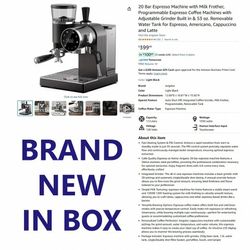 Avigator 20 Bar Espresso Machine with Milk Frother