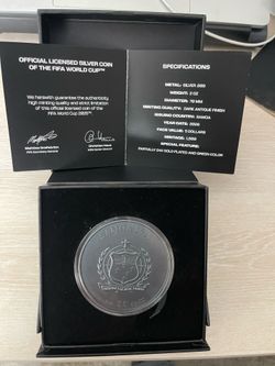2026 Authentic World Cup 2oz Silver Coin Signed by Matthias Grafstrom from Fifa