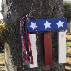 Patriotic Reclaimed wood hanger