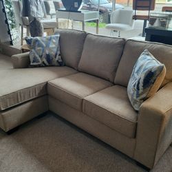 Light Brown Reversible Sofa Chaise (Sectional)