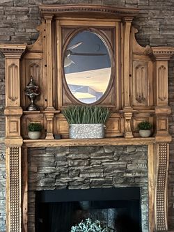 Ornate Victorian-Style Antique Mantel