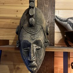 Antique Hand Carved African Mask 