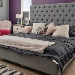 Tufted king Bed Frame For Sale