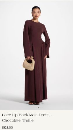 Lace Up Back Maxi Dress