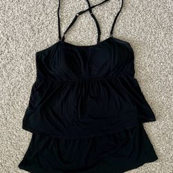 Black Tiered Tank Top