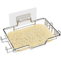 Soap Dish for Shower Wall, Rziawssa Bar Soap Holder with Soap Saver, Stainless Steel Adhesive Soap Dish with 4 Hooks ( please follow my page all brand