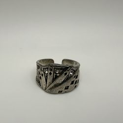 S925 Sterling Silver Ring Adjustable Size Men 