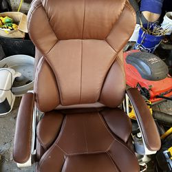 Office Chair, brown Leather 