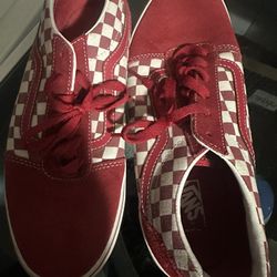 Red Checkered Vans