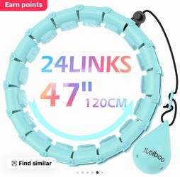 JLoibao Weighted Hula Hoop 24 Links 47"