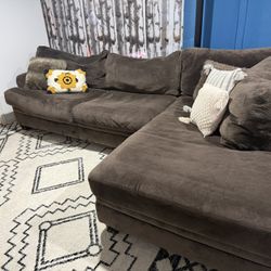 Brown Fabric Sofa