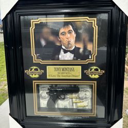 Scarface Tony Montana I Love The American Dream Collectible Frame