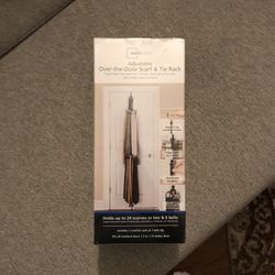 Over the door scarf and tie rack
