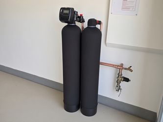 Custom Brand New Salt Free Dual Tank Conditioner with Under Sink Alkaline RO System