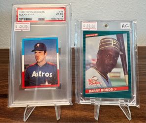 1982 Topps Nolan Ryan (Astros uní) and Barry Bonds Rookie Card
