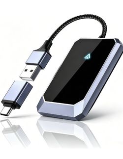 Android Auto Wireless Adapter - Instant Connection, Gray Carplay wireless adapte