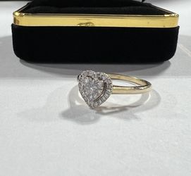 14KYG Ladies Heart Diamond Ring 