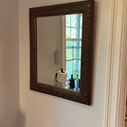 Gold frame mirror