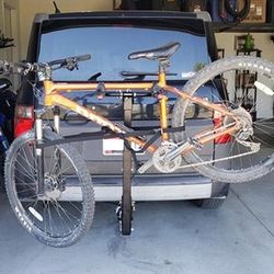 (NEW) $55 Tilt Folding 2-Bike Hitch Mount Rack Bicycle Carrier for 2” Hitch w/ Straps 70 lbs Max 