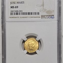 10 Pesos 1988 Cuba Gold  Jose Marti
