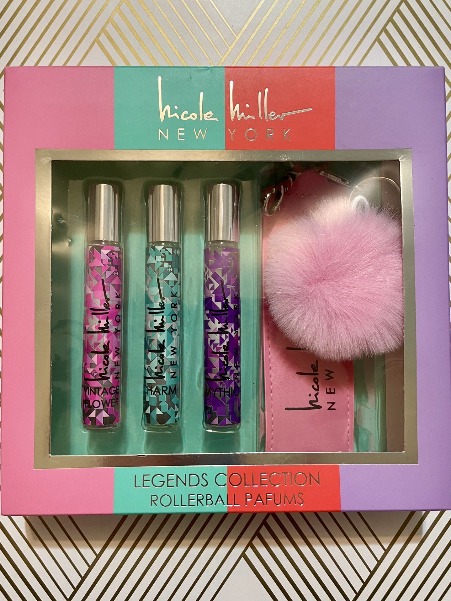 Nicole Miller 3-Piece Rollerball Set + Carrying Case
