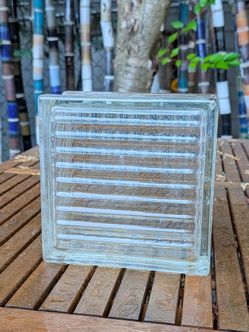 Ribbed glass blocks
