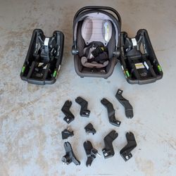 Baby Jogger City GO Car Seat With Two Bases And Adapters 