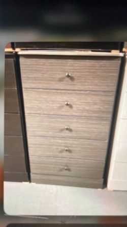 5 drawer dresser grey