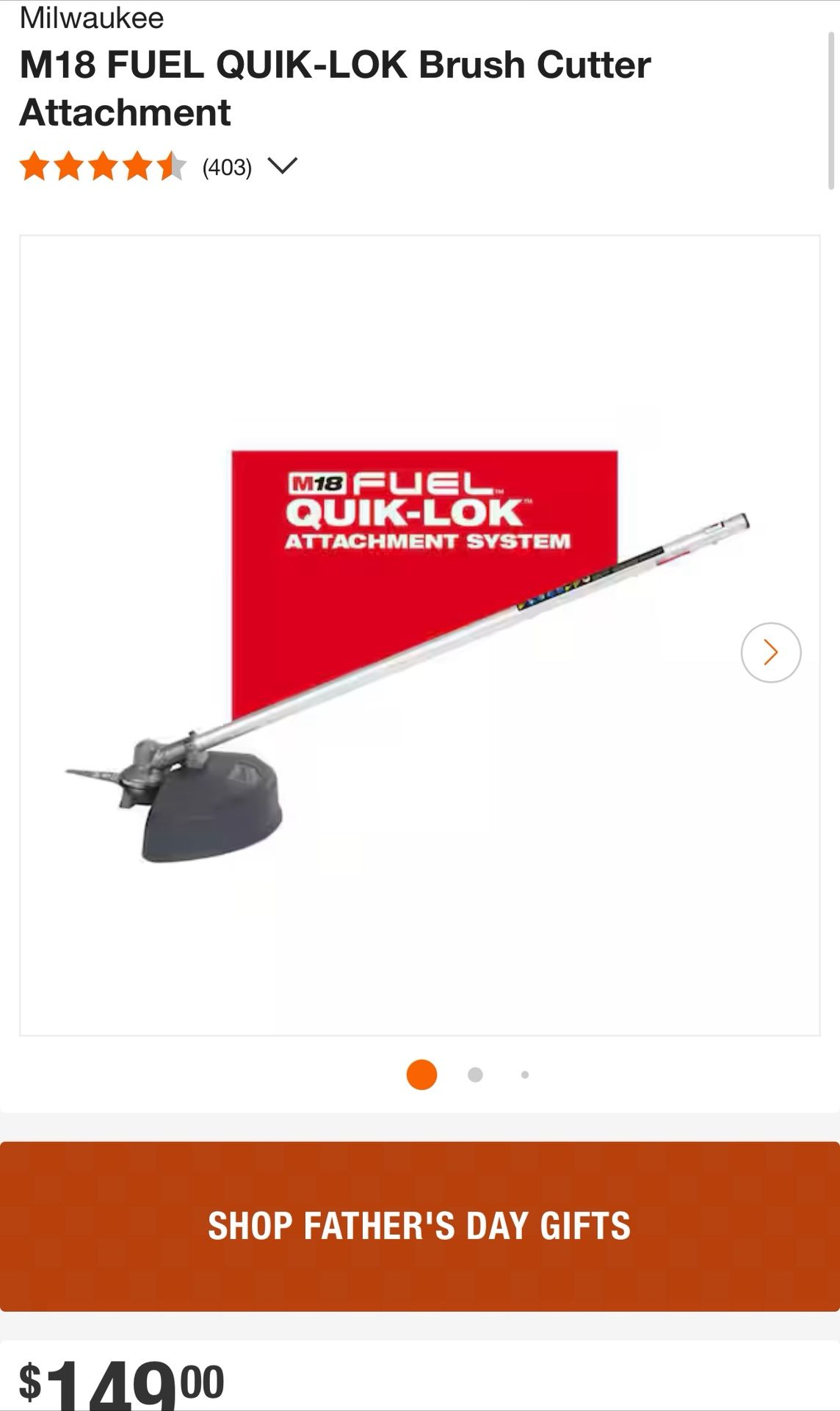 Milwaukee M18 FUEL QUIK-LOK Brush Cutter Attachment