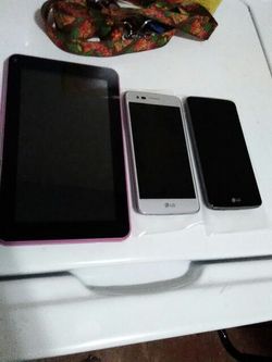 1 tablet, 2 phones