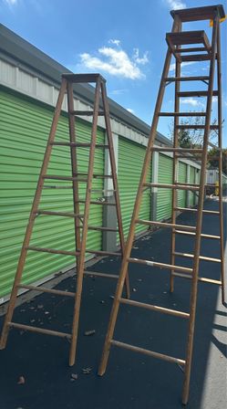 2 Wooden Ladders (10’ Included)